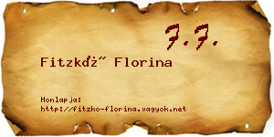 Fitzkó Florina névjegykártya